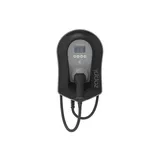 myenergi Zappi EV charger, a black tethered unit with a display