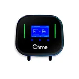 Ohme Home Pro EV charger, a black wall unit with a large display